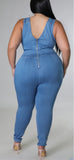 DENIM GIRL JUMPSUIT-CURVY